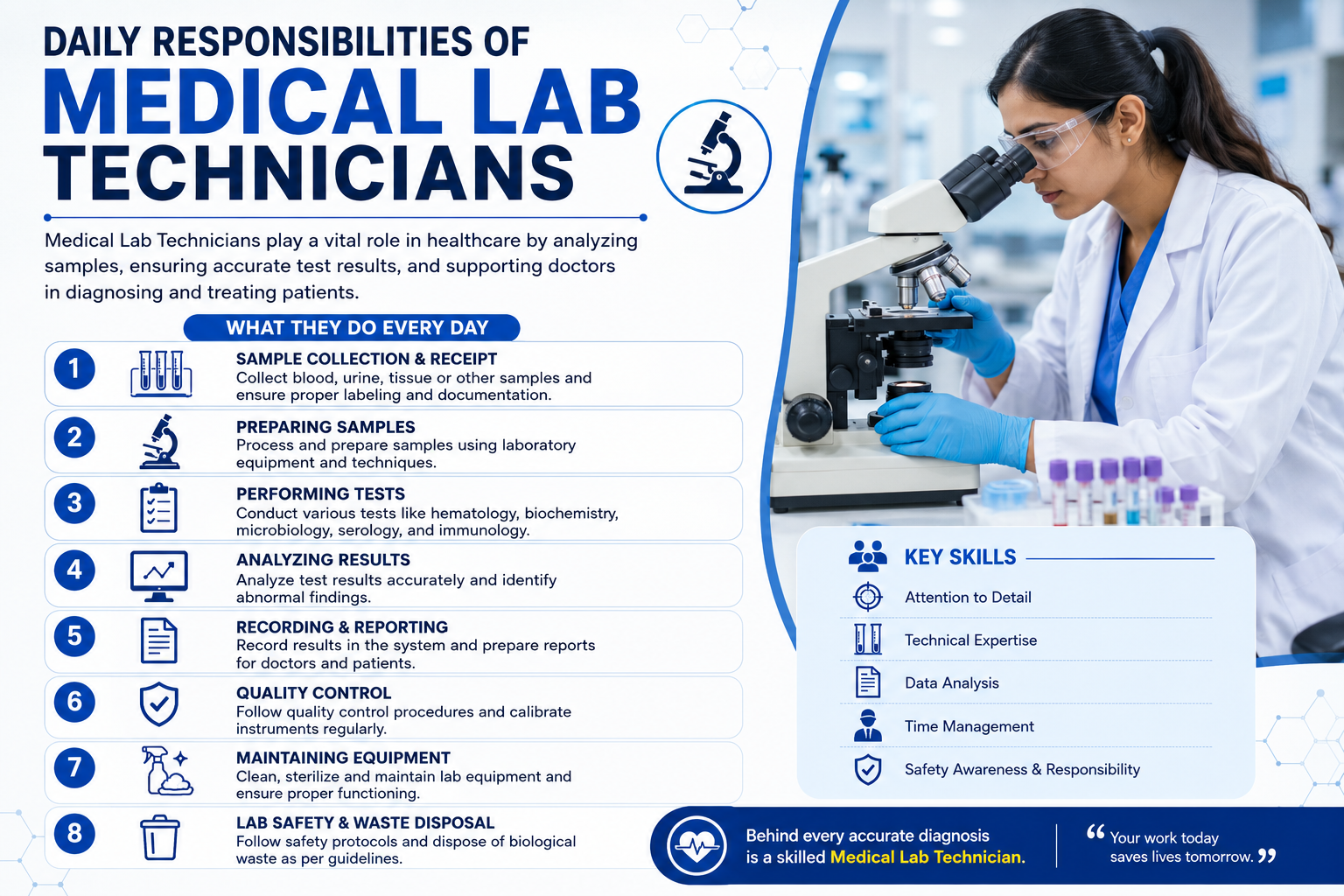 RIAHS| Daily Responsibilities of Medical Lab Technicians