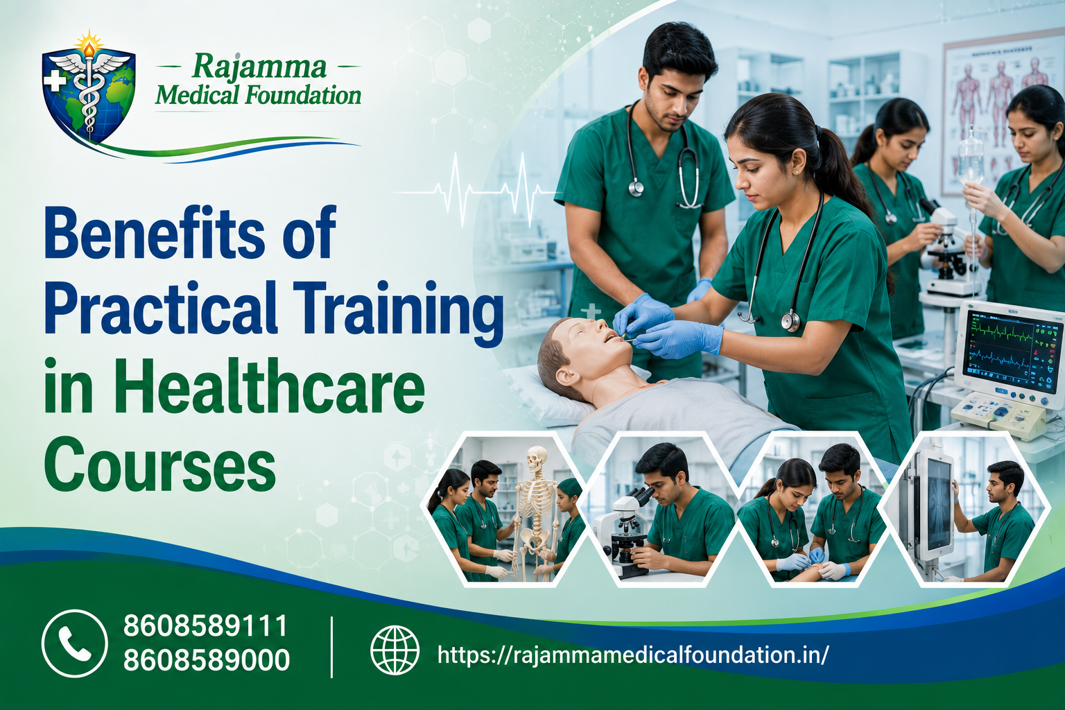 RIAHS | RMF | Students receiving clinical practical training in healthcare laboratory